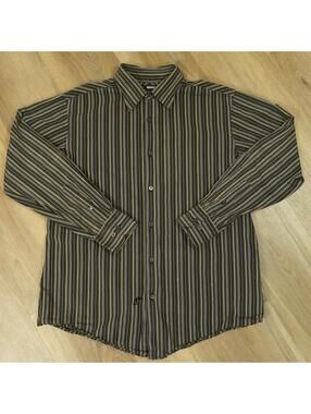 Murano Modern Comfort XLA - Striped Button Up, Mens L